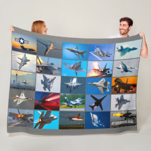 AFTERBURNERS USA! “MONTAGE” FLEECE BLANKET