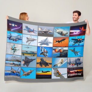 AFTERBURNERS USA! “MONTAGE” FLEECE BLANKET