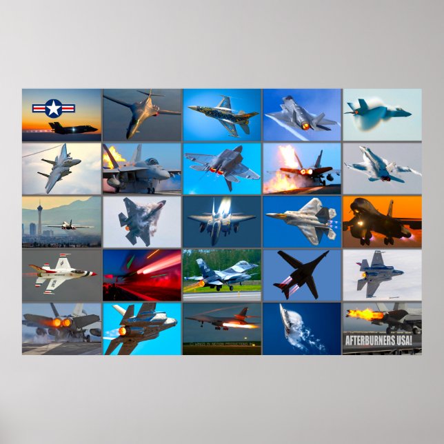 AFTERBURNERS USA! “MONTAGE” POSTER (Front)