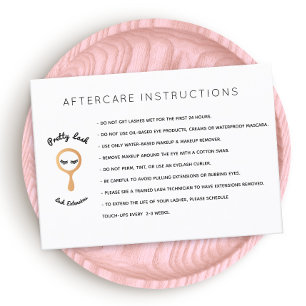 AfterCare for Lash Extensions Salon Business Card