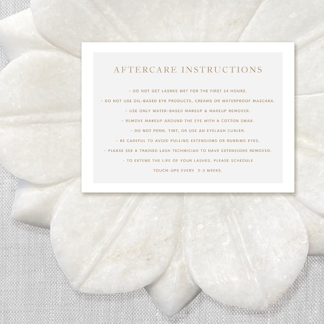  AfterCare for Lash Extensions Salon Business Card (Creator Uploaded)