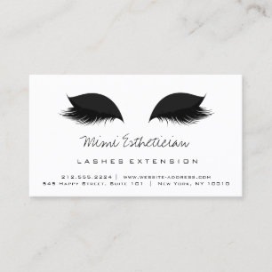 Aftercare Instructions Lash Extension Black Gold Business Card