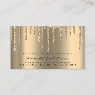 Aftercare Instructions Lash Extension Dips Glitter Business Card
