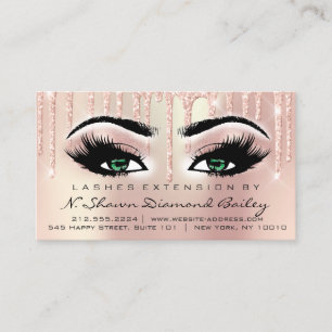 Aftercare Instructions Lash Extension Green Eyes Business Card