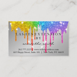 Aftercare Instructions Lash Gold Drips Spark Business Card