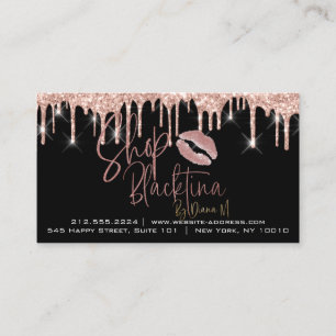 Aftercare Instructions Lash Rose Drips Custom Logo Business Card