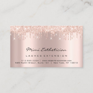 Aftercare Instructions Lash Rose Gold Drips Lux Business Card