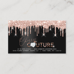 Aftercare Instructions Lash Rose Gold Drips Morgan Business Card