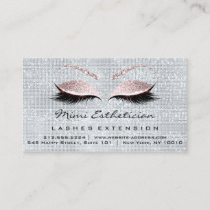 Aftercare Instructions Lashes Studio Smoky Blue Business Card