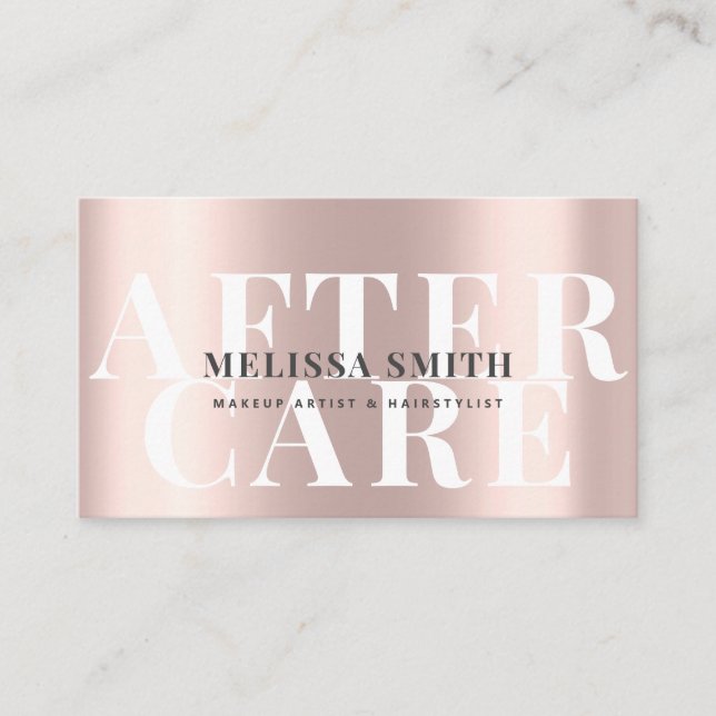 Aftercare Instructions Modern Lash Rose Gold Card (Front)