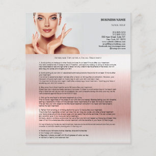 Aftercare Tips after a Facial Treatment 4.5"x5.6" Flyer