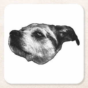 Afterglow Dot Sip — Terrier Square Paper Coaster