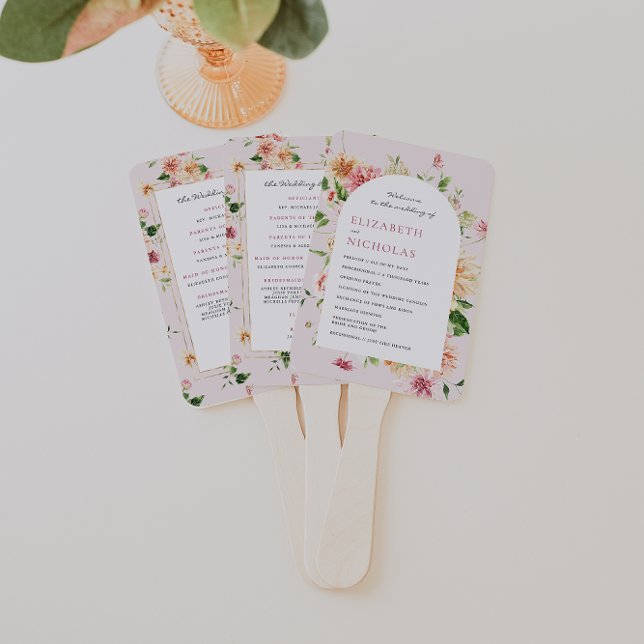 Afterglow Garden Floral Wedding Hand Fan (Creator Uploaded)