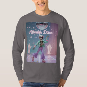 Afterlife Disco – Groovy Skeleton Dance in Pastel  T-Shirt