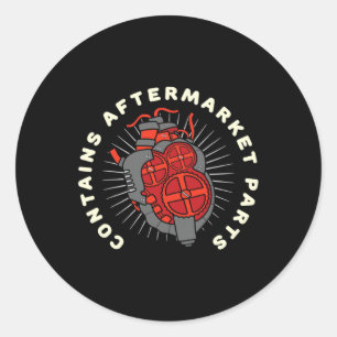Aftermarket Parts Heart Surgery Survivor Classic Round Sticker