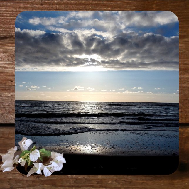 Afternoon at the Beach Square Paper Coaster (Creator Uploaded)