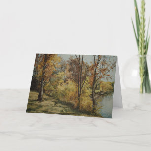 Afternoon Autumn Shadows Holiday Card