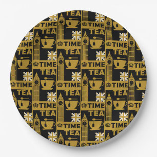 Afternoon British Tea Parties Paper Plate