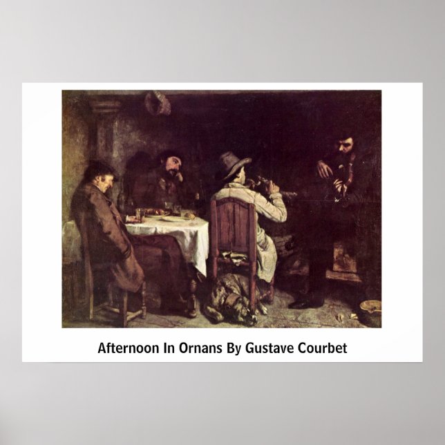 Afternoon In Ornans By Gustave Courbet Poster (Front)