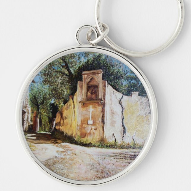AFTERNOON IN RIMAGGIO / Tuscany View Key Ring (Front)