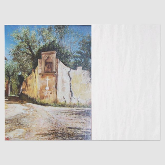 AFTERNOON IN RIMAGGIO / Tuscany View Tissue Paper (Front)