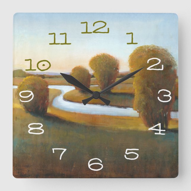 Afternoon Light V Square Wall Clock (Front)