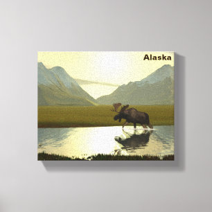 Afternoon Moose Canvas Print
