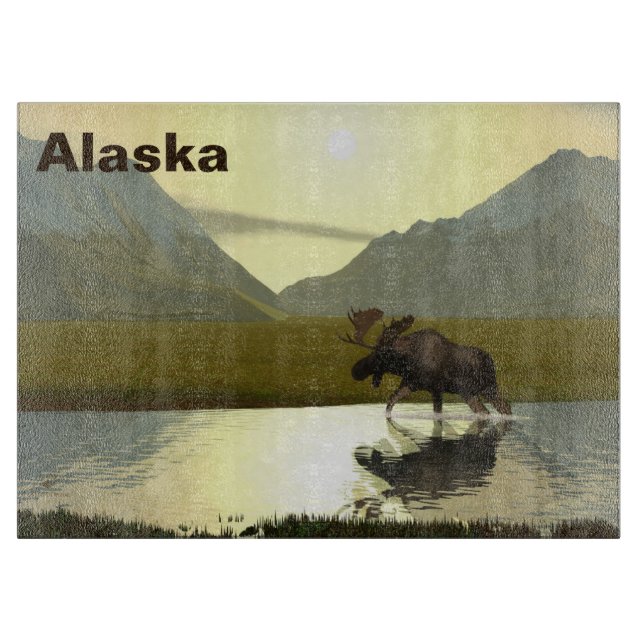 Afternoon Moose Cutting Board (Front)