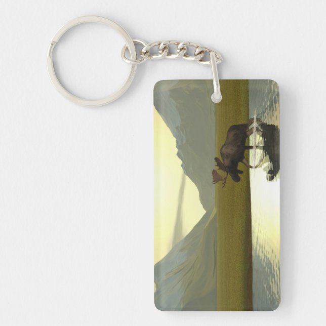 Afternoon Moose Key Ring (Front)
