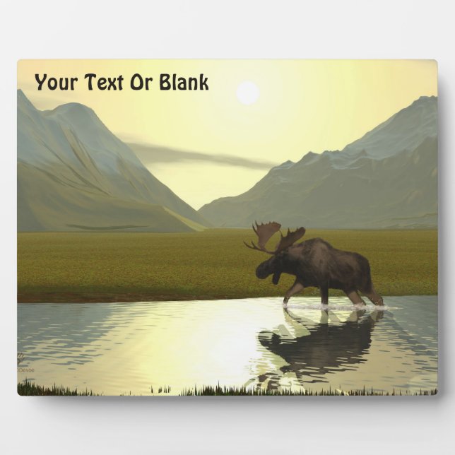 Afternoon Moose Plaque (Front)