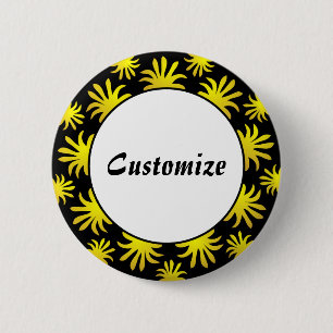 Afternoon of the Triffids Template - Black & Gold 6 Cm Round Badge