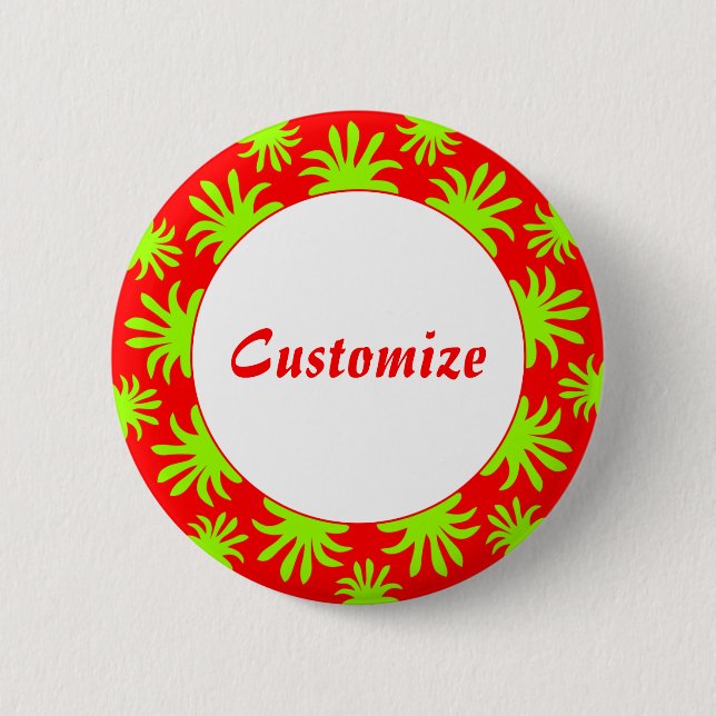 Afternoon of the Triffids Template - Red 6 Cm Round Badge (Front)