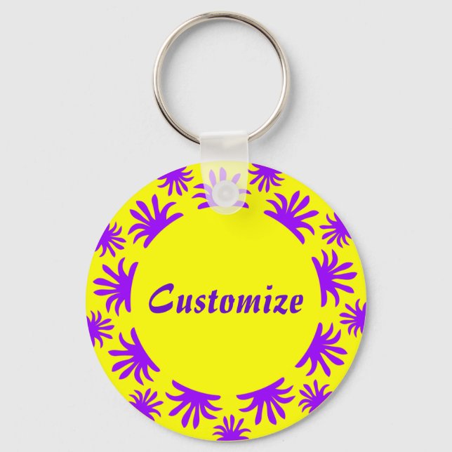 Afternoon of the Triffids Template -Yellow Key Ring (Front)