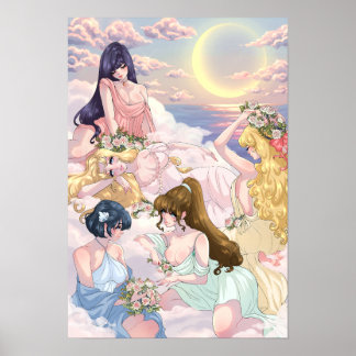 Afternoon: Sailor Moons Inspired - Matte Poster