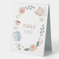 Afternoon Tea Baby Shower Pedestal Table Sign
