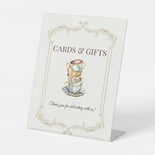Afternoon Tea Bridal Shower Cards & Gifts Sign