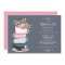 Afternoon Tea Bridal Shower Invitation | Blue Pink