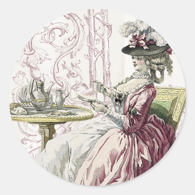 Afternoon Tea! Classic Round Sticker (Front)