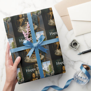 Afternoon Tea Friends Paris No 2 Happy Birthday Wrapping Paper