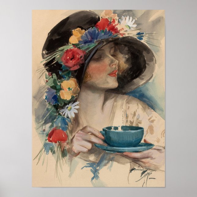 Afternoon Tea, Harrison Fisher  Poster (Front)