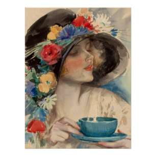 Afternoon Tea - Harrison Fisher Poster