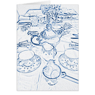 Afternoon Tea in Blue