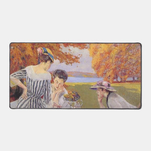 Afternoon tea in the park desk mat