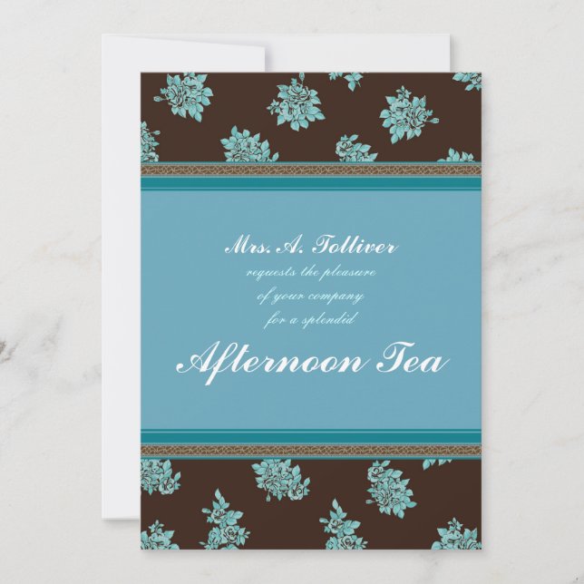 Afternoon Tea Modern Chintz Invitation (Front)