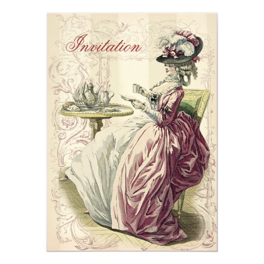 Afternoon Tea, on ivory, Card