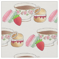 Afternoon Tea Party Macarons Teacup Cream Scone
