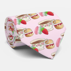 Afternoon Tea Party Macarons Teacup Cream Scone Tie