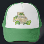 Afternoon Tea Party Shower Cucumber Sandwiches Trucker Hat<br><div class="desc">Foodie-themed design features an original marker illustration of a classic cucumber finger sandwich with cream cheese and dill. Perfect for an afternoon tea party!</div>
