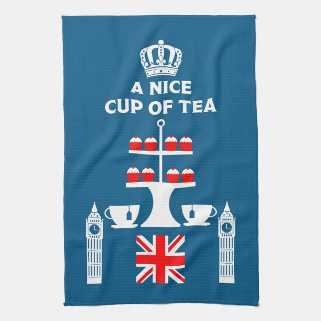 Afternoon Tea Tea Towel (Vertical)