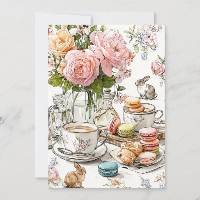 Afternoon Tea & Tiny Toes | Parlour Party Invitation (Front)